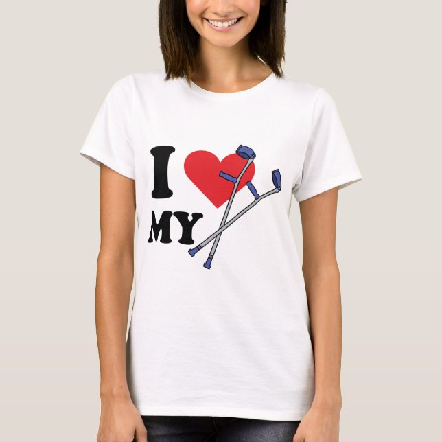 T-shirts Senhoras T do amor da muleta (Frente)