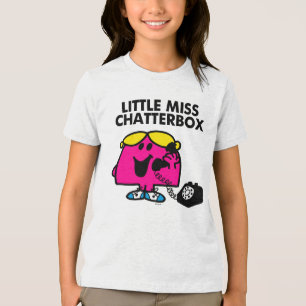 T-shirts Senhorita pequena Chatterbox & telefone preto