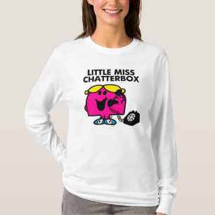 T-shirts Senhorita pequena Chatterbox & telefone preto