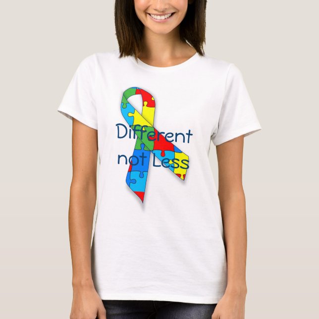 T-shirts Sensibilização para o autismo Diferente não Menos  (Frente)