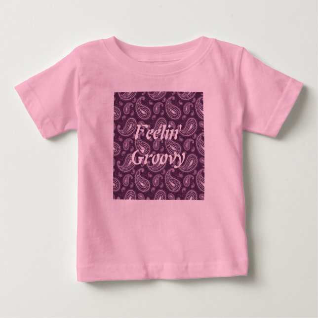 T-shirts Sentir Groovy Purple Paisley (Frente)