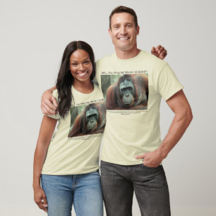 T-shirts Sentirá saudades de mim? Borneo Orangutan