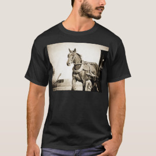 T-shirts Sepia Amish Horse E Buggy