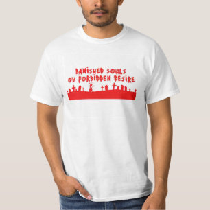 T-shirts Sepultura vermelha de BSOFD nas almas brancas