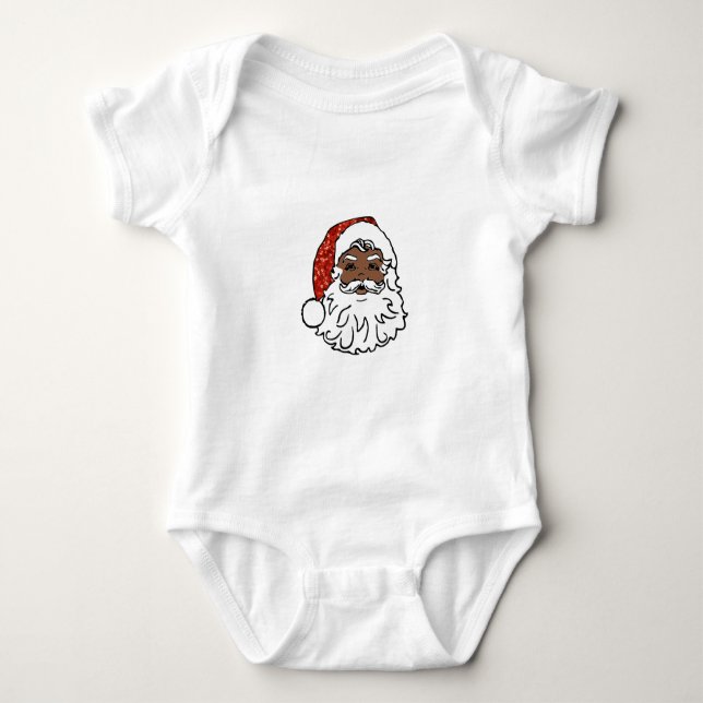 T-shirts sequências de preto santa claus (Frente)