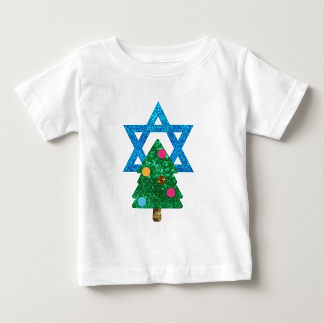 T-shirts sequin christmukkah hanukkah (Frente)