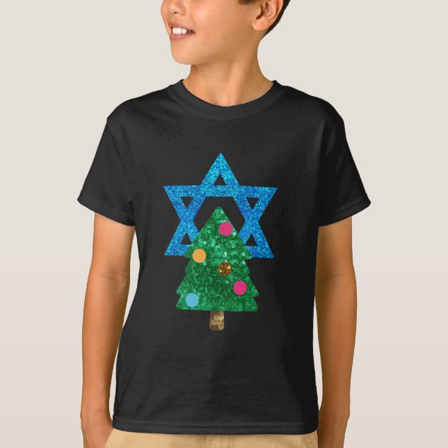 T-shirts sequin christmukkah hanukkah (Frente)