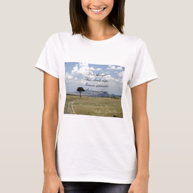 T-shirts ser otimista (Frente)