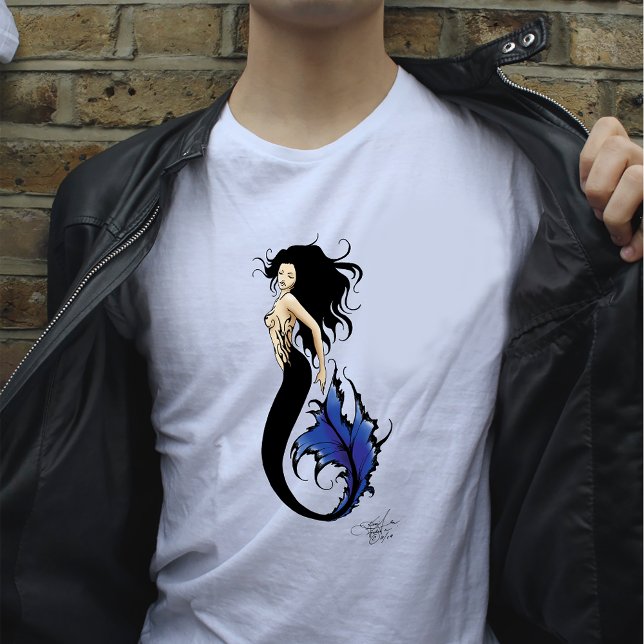 T-shirts Sereia Azul Tribal (Criador carregado)