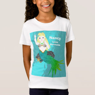 T-shirts Sereia de Nadação Cura Personalizada