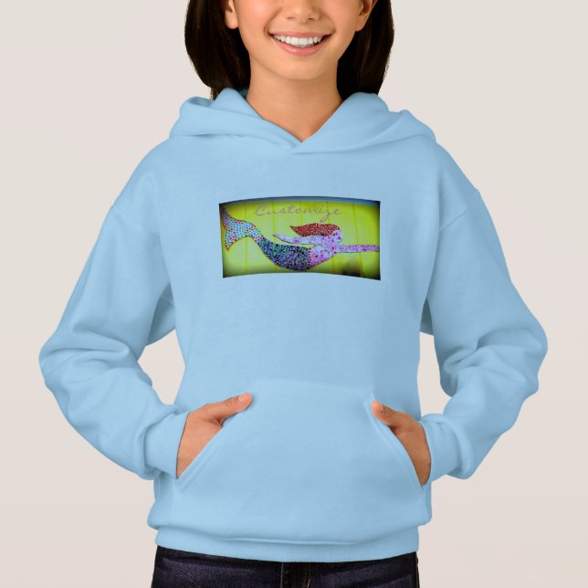 T-shirts sereia mosaica rosa (Frente)