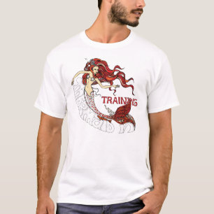 T-shirts Sereia no treinamento (redhead)