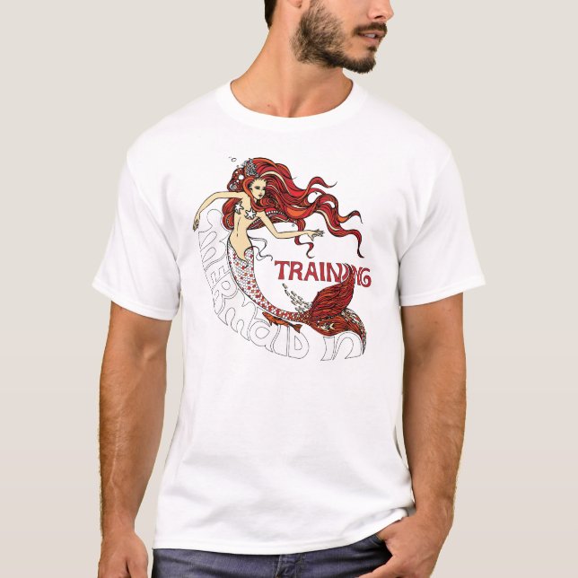 T-shirts Sereia no treinamento (redhead) (Frente)