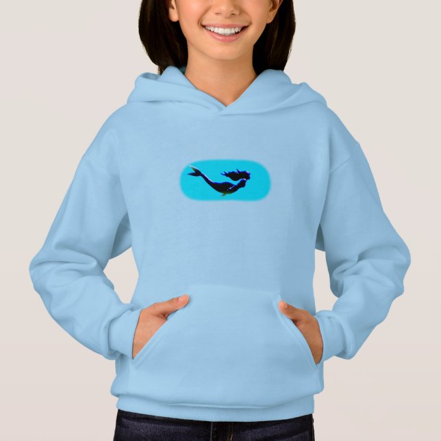 T-shirts sereia submarina negra (Frente)