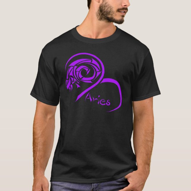T-shirts Série 1 roxo do Aries (Frente)