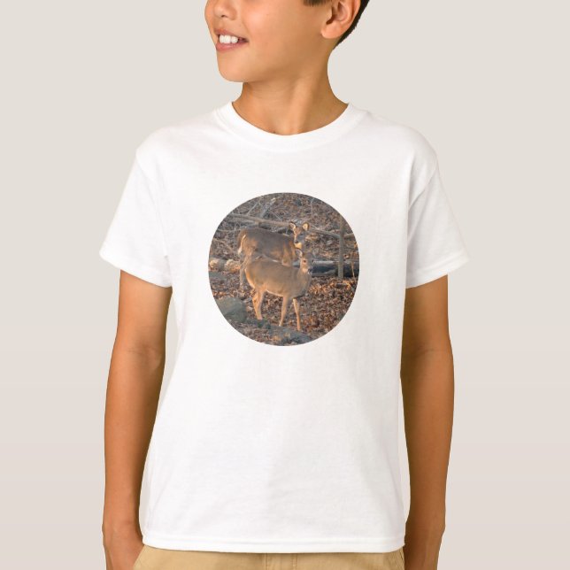 T-shirts Série de cervos de cauda branca jovens (Frente)