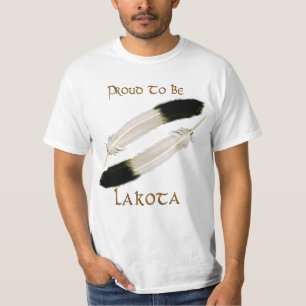 T-shirts Série do nativo americano 'ORGULHOSO SER LAKOTA"
