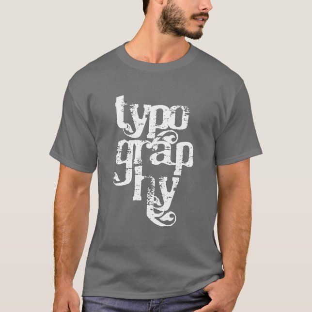 T-shirts Serif da tipografia (Frente)