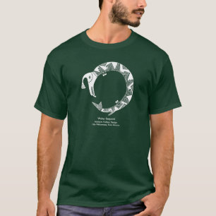 T-shirts Serpente da água, design da cerâmica de Mimbres