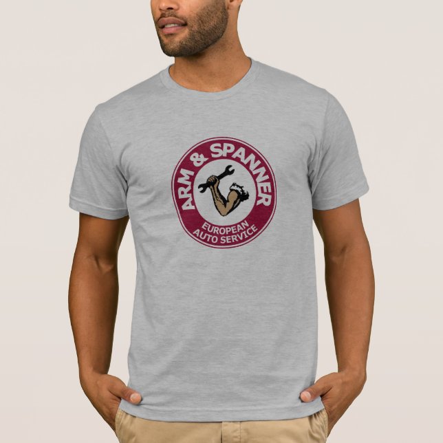 T-shirts Serviço automático Arm & Spanner no Bella Canvas T (Frente)