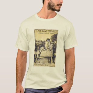 T-shirts Serviço Nacional Vintage Exército Terrestre Mulher