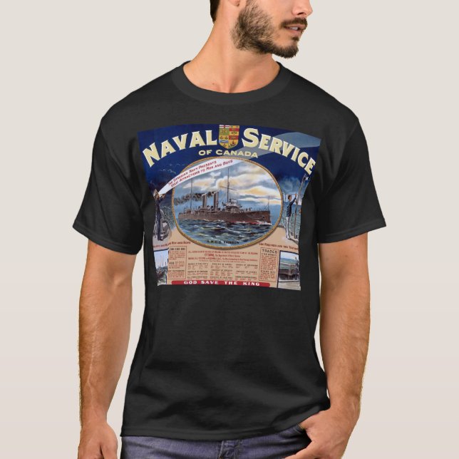 T-shirts Serviço naval de Canadá (Frente)