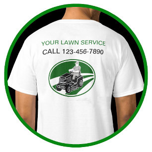 T-shirts Serviço simples do gramado