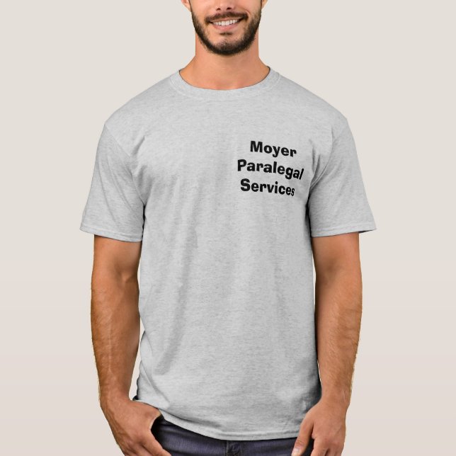 T-shirts Serviços do Paralegal de Moyer (Frente)