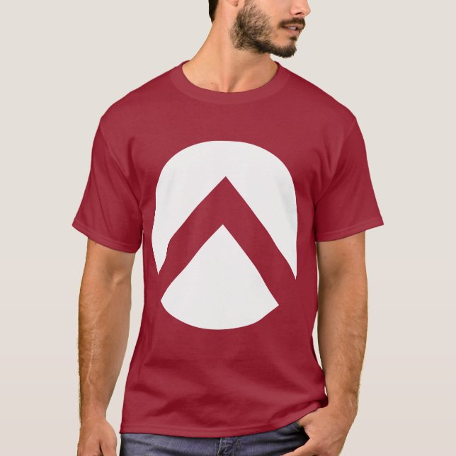 T-shirts Seta Chevron em Círculo (Frente)