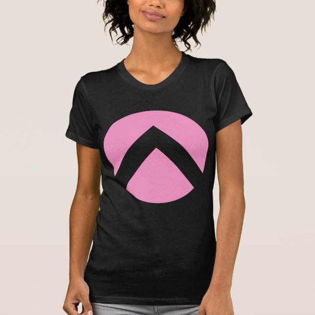 T-shirts Seta de Chevron Circular (Frente)