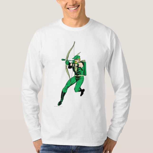 T-shirts Seta de Fotografação em Seta Verde (Frente)