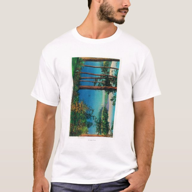 T-shirts Seta de ViewLake da seta do lago, CA (Frente)