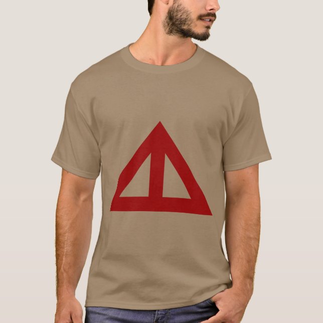 T-shirts Seta Triangular Dividida (Frente)