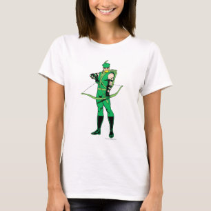 T-shirts Seta Verde em Pé com Arco