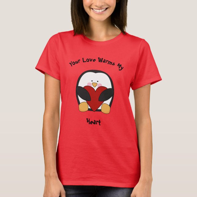 T-shirts Seu Amor Aquece Meu Coração (Frente)