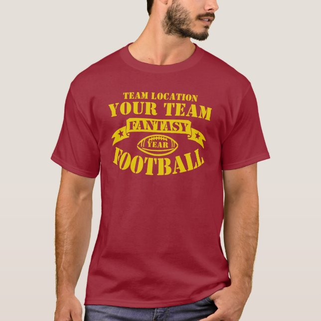 T-SHIRTS SEU ANO DO FUTEBOL DA FANTASIA DA EQUIPE (Frente)