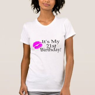 T-shirts Seu meu aniversário de 21 anos (beijo)