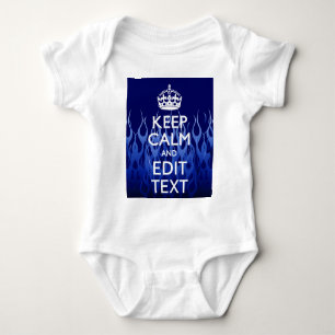 T-shirts Seu texto mantem sobre a calma no azul que compete