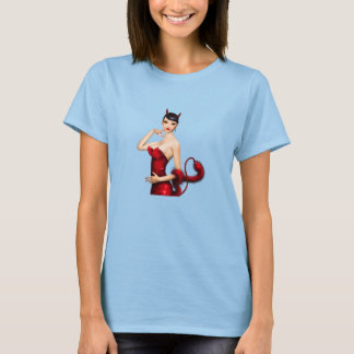 T-shirts Sexy Devil Girl com olhos grandes