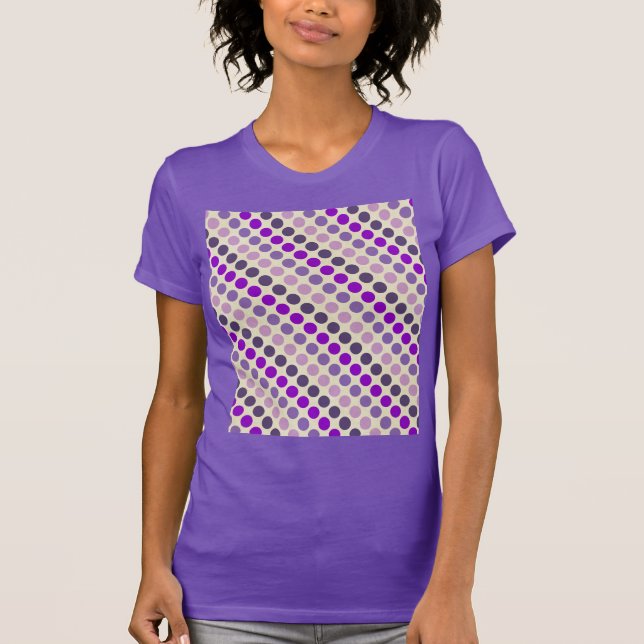 T-shirts Shades de Bolinhas Roxas de Shirley Taylor (Frente)