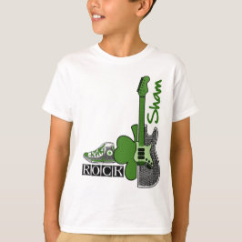 T-shirts Sham Rock. Rua Tema Música. Dia de Patrick