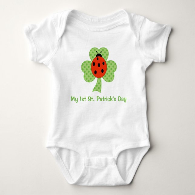 T-shirts Shamrock Bolinhas Ladybug | 1Rua. Dia dos Patricks (Frente)