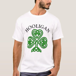 T-shirts Shamrock Hooligan Ruas Engraçadas. Dia de Patrick