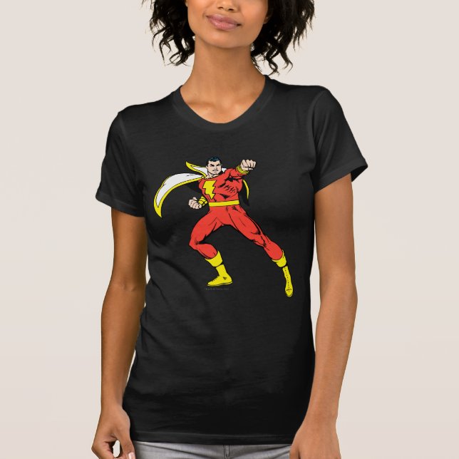 T-shirts Shazam Pronto para Lutar (Frente)