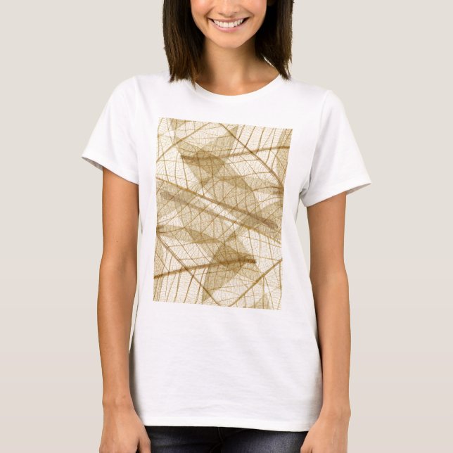 T-shirts Sheam Cream Beige Lace Folaves (Frente)