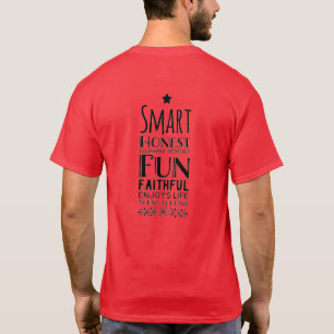 T-shirts Sheffey Acronym com uma estrela