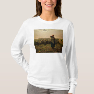 T-shirts Shepherdess com seu rebanho, 1863