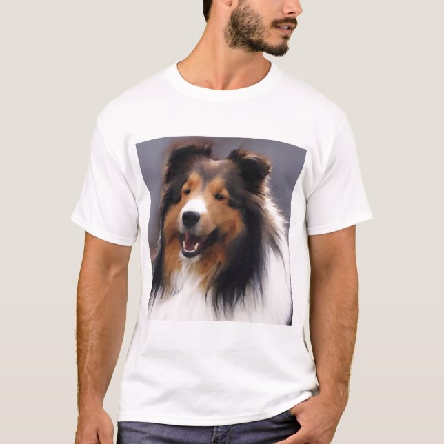 T-shirts Shetland Sheepdog Sheltie Gifs (Frente)