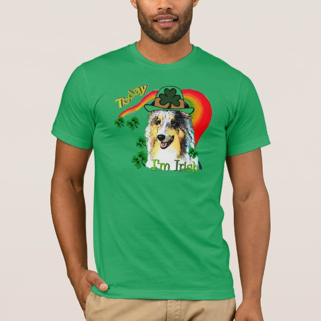 T-shirts Shetland Sheepdog St Patricks (Frente)
