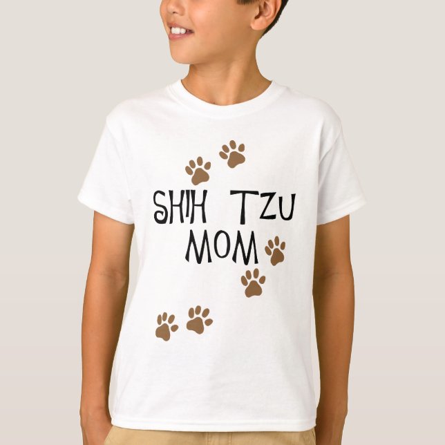 T-shirts Shih Tzu Mãe (Frente)